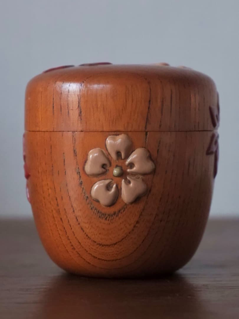 佐伯光宣　茂利漆　棗　漆工芸　茶入れ　茶道具　茶器　箱付　Q2224