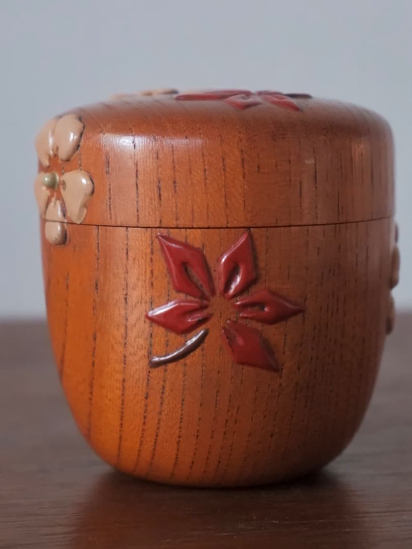 佐伯光宣　茂利漆　棗　漆工芸　茶入れ　茶道具　茶器　箱付　Q2224