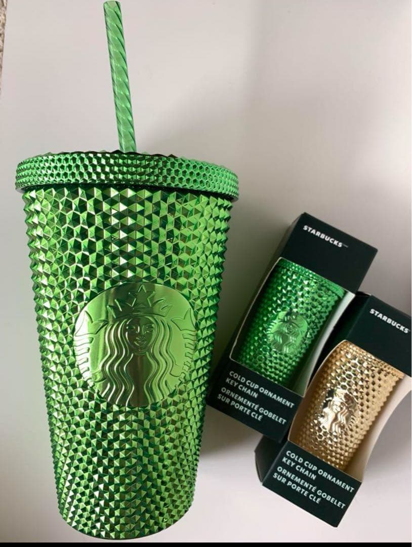 新品　北米スタバ　キーチェーン・オーナメント タンブラー型　3個セット