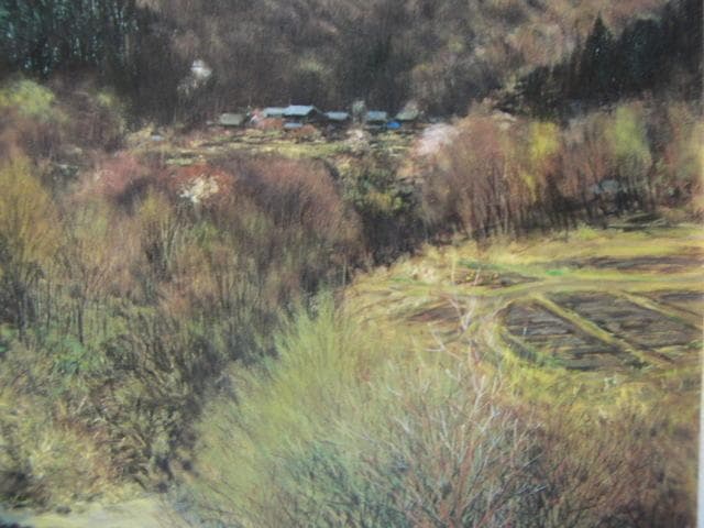 加納 睦久 【陽春上矢作】 希少画集画、状態良好、新品高級額装付