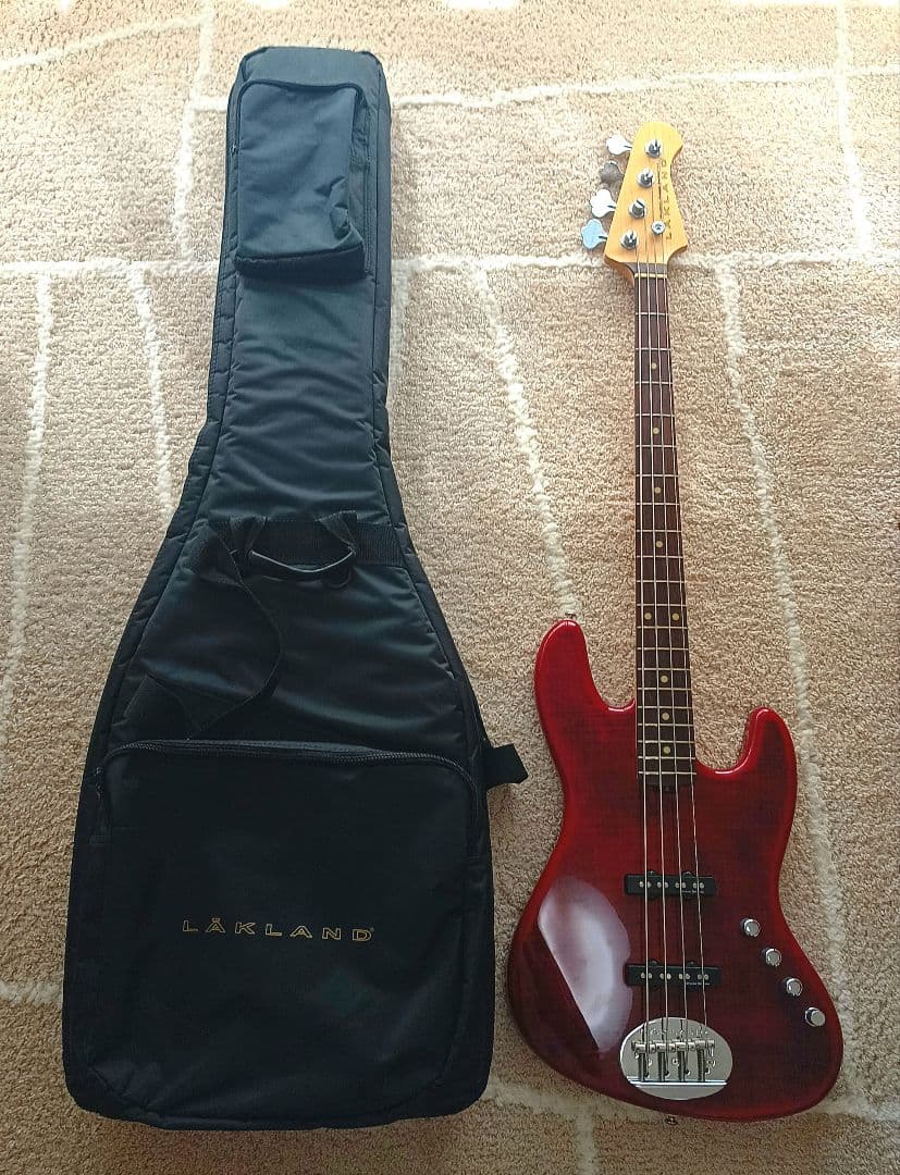 【美品】LAKLAND ベース SK-44-AJ (Black Cherry)