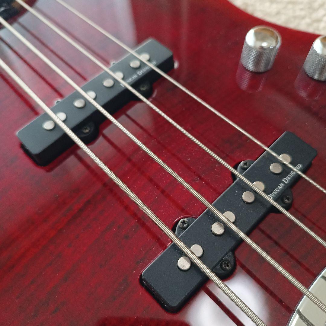 【美品】LAKLAND ベース SK-44-AJ (Black Cherry)