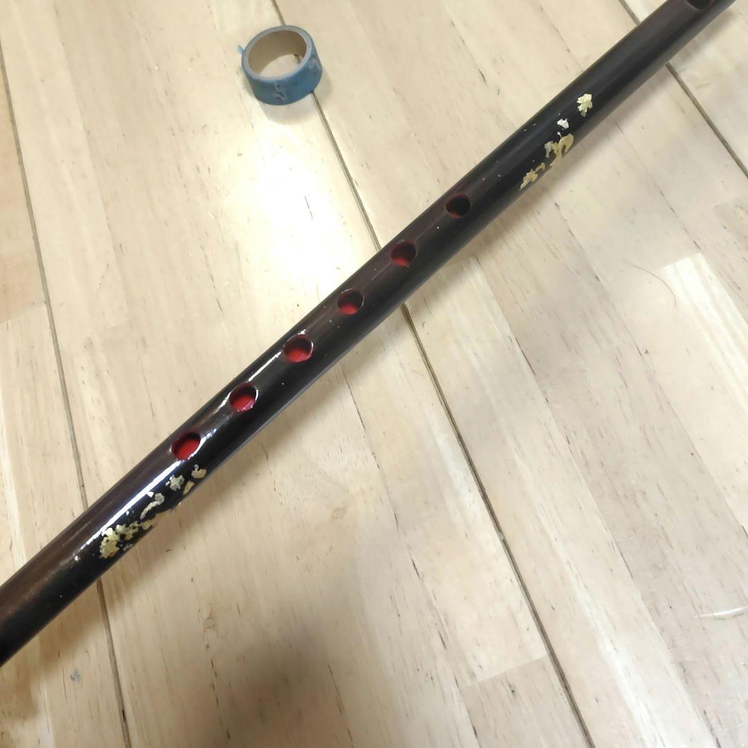 篠笛 六穴五本調子 炙り金箔 ５２