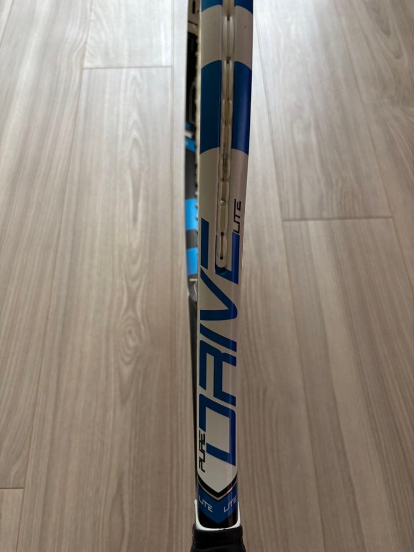 テニスラケット 緑/黄色 中型グリップ