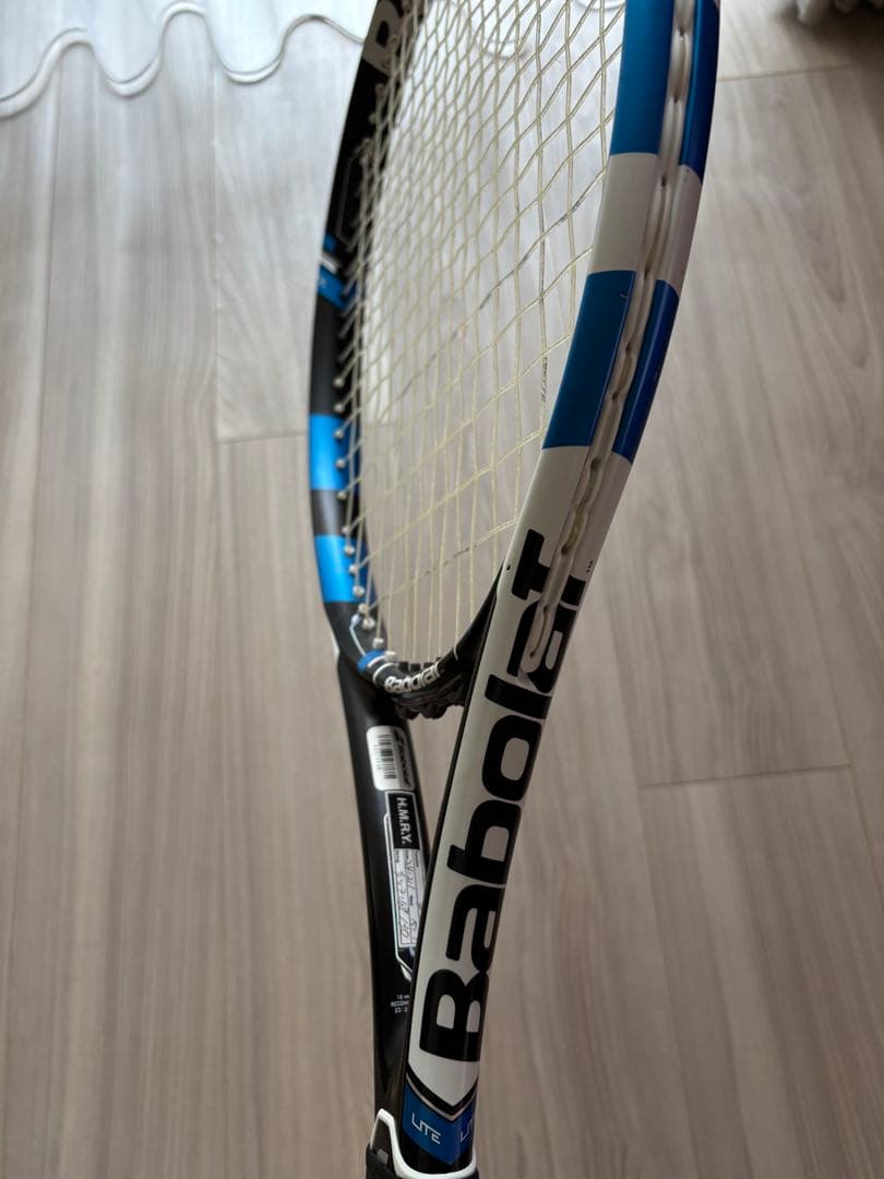 テニスラケット 緑/黄色 中型グリップ