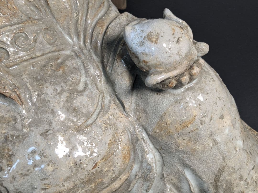 十代三輪休雪　萩焼置物　東坊朔？