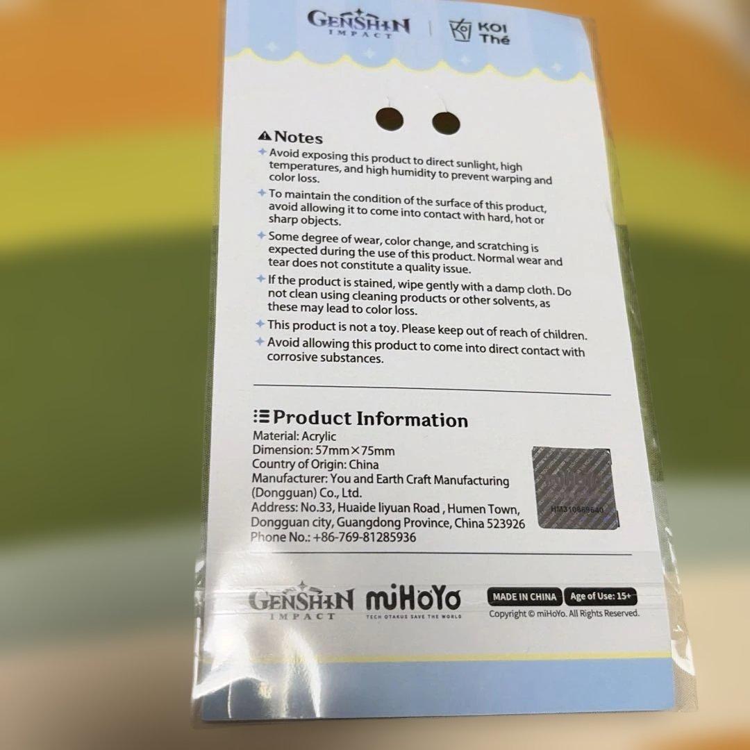 【海外限定】原神 イネファ アイノ アクキー コースター KOITHE コード付