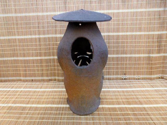 鋳鉄製 タヌキの置物 狸　縁起物　オブジェ　52ｃｍ