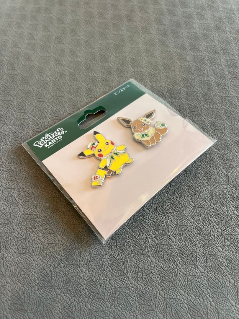 ポケパークカントー　キーホルダー・ピンズセット　ピカチュウ&イーブイ