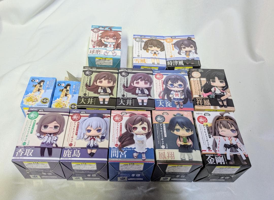 TAITO艦隊これくしょん　デフォルメフィギュア　コップのフチフィギュア14点