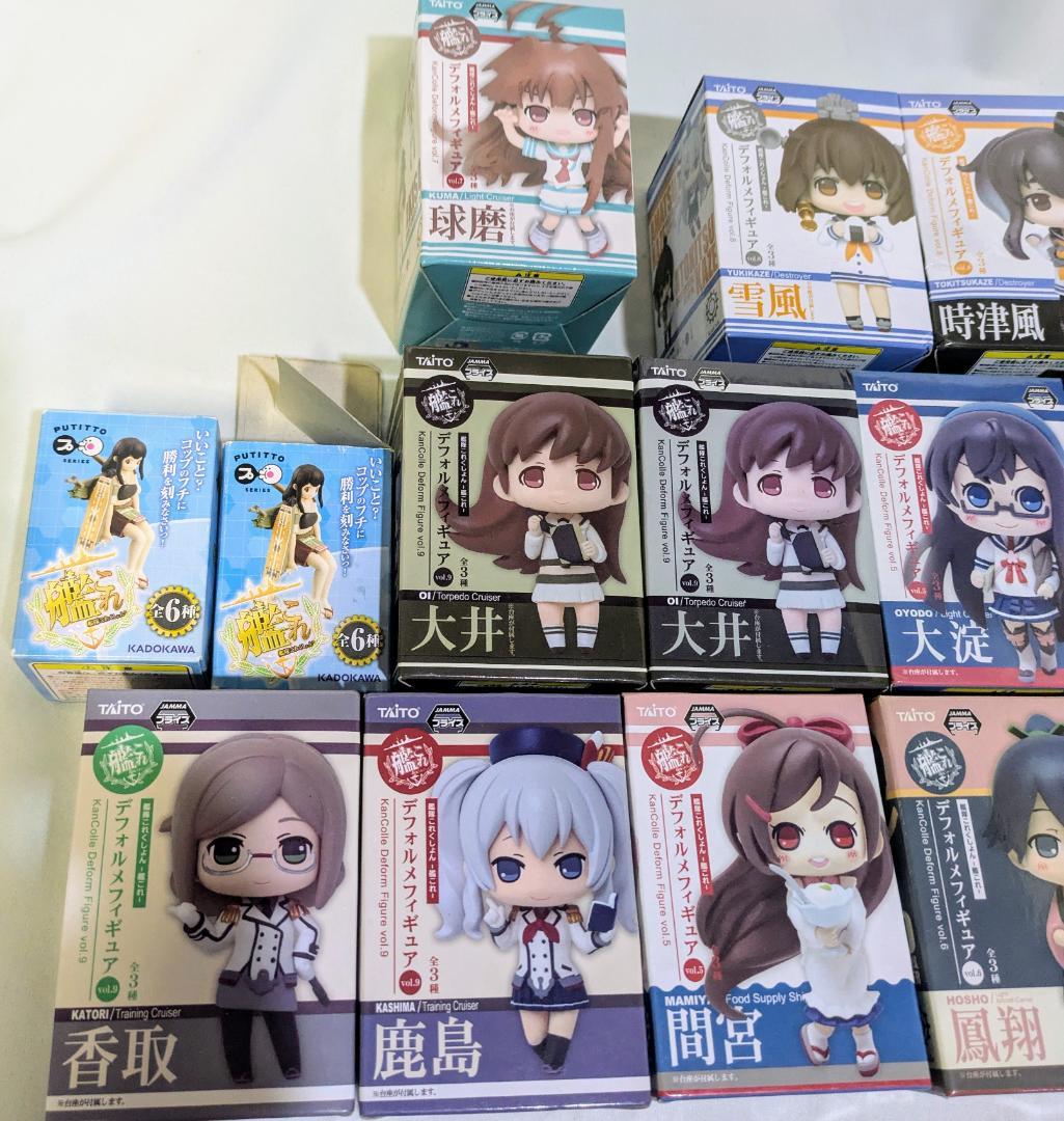TAITO艦隊これくしょん　デフォルメフィギュア　コップのフチフィギュア14点