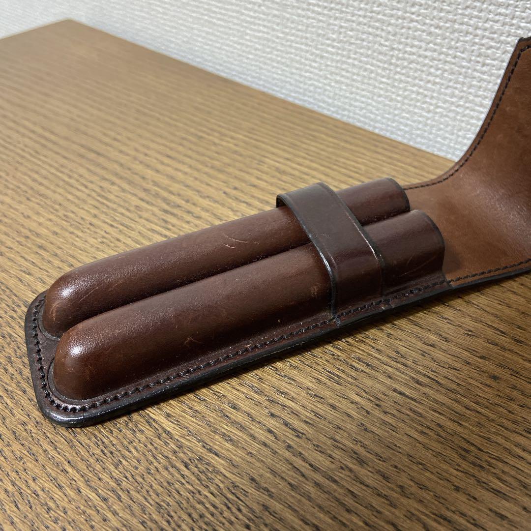 ハンスオスター　Hans Øster　皮革　ペンケース　２本差し　デンマーク