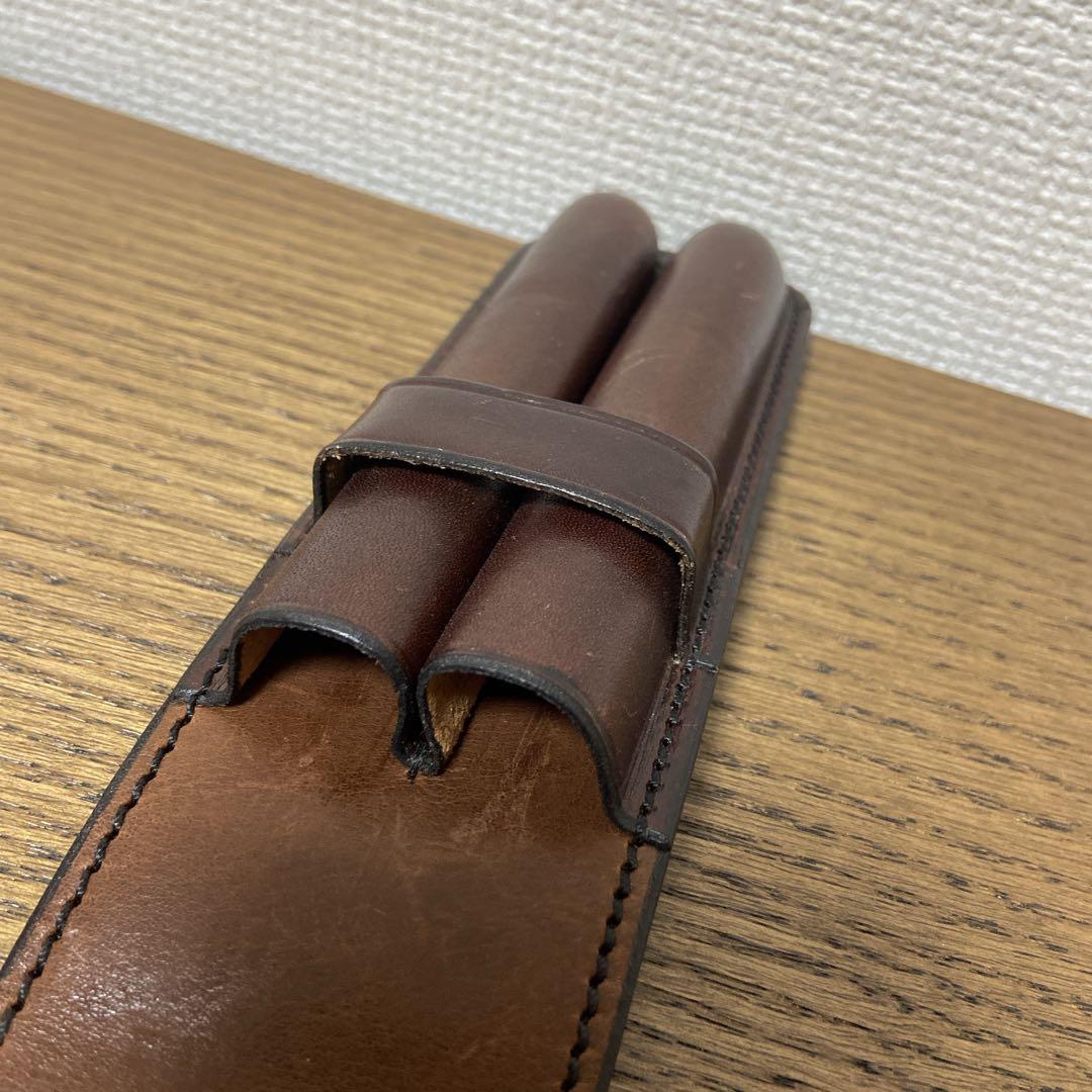 ハンスオスター　Hans Øster　皮革　ペンケース　２本差し　デンマーク