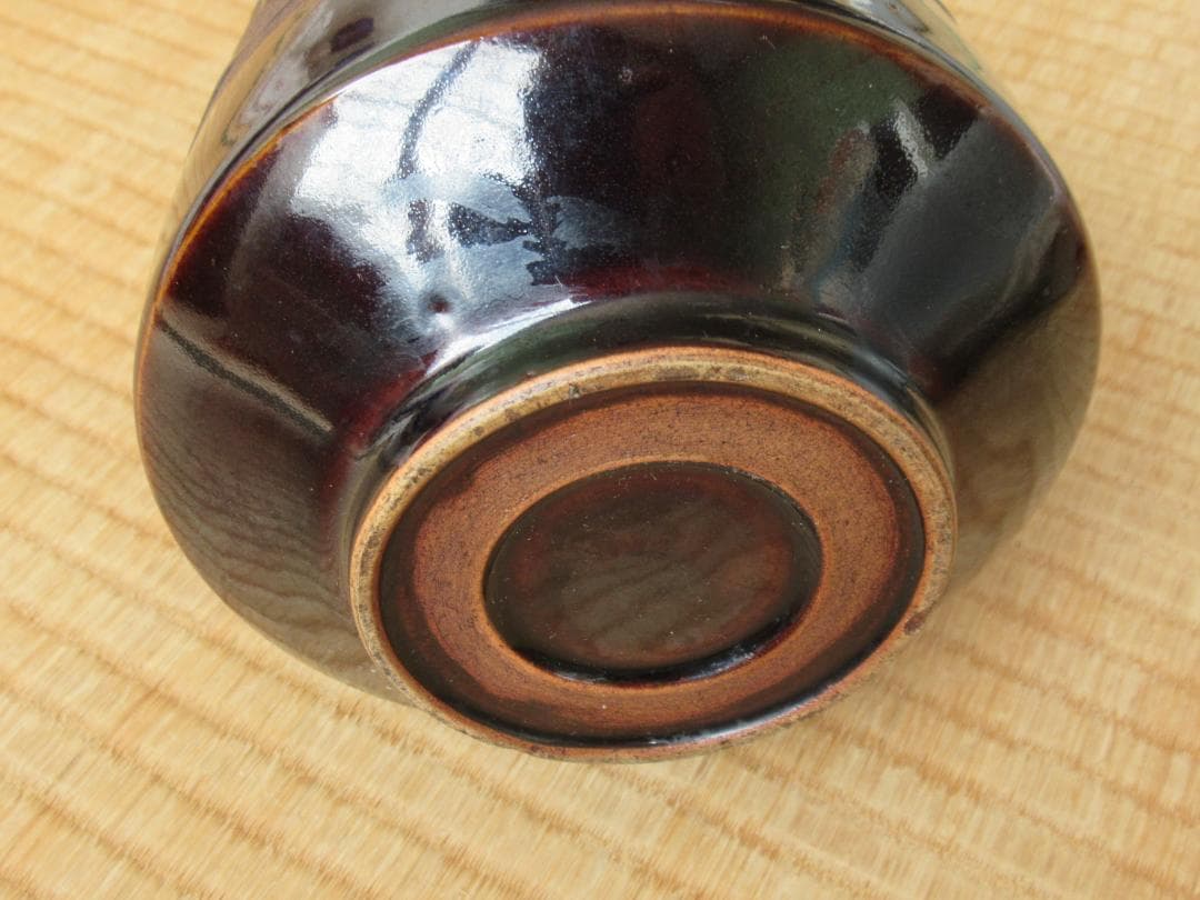 ◆希少美品 1850年頃 江戸後期◆古唐津焼 唐草模様 鉄釉 徳利 蛇の目高台