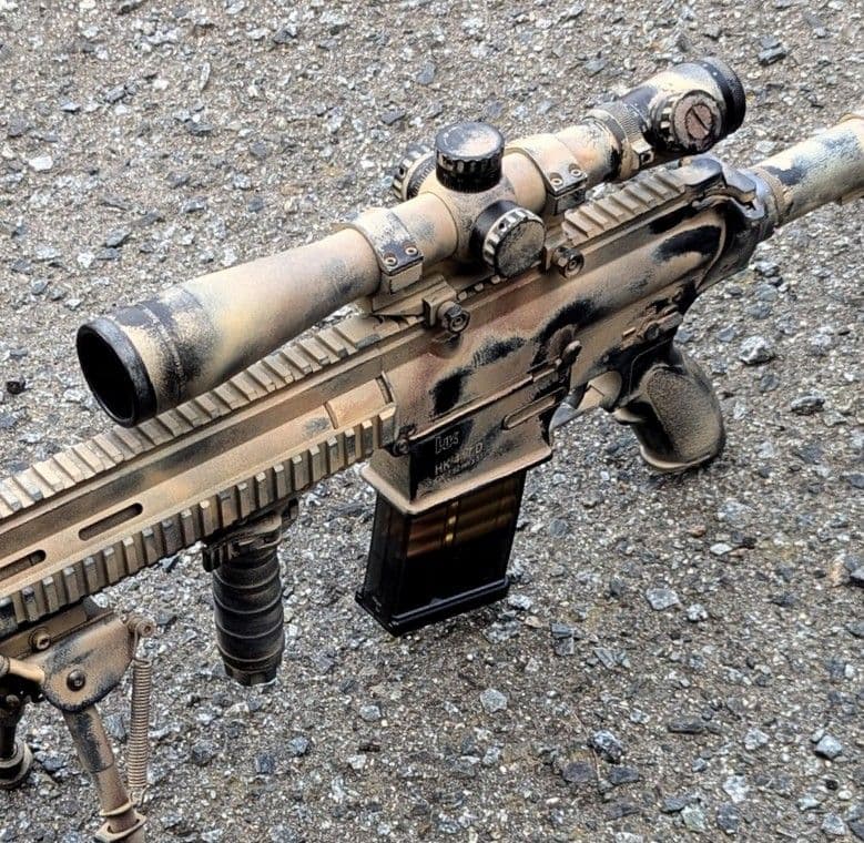 次世代電動ガン HK417 ショートハンドガード アーリーバリアント 実戦塗装