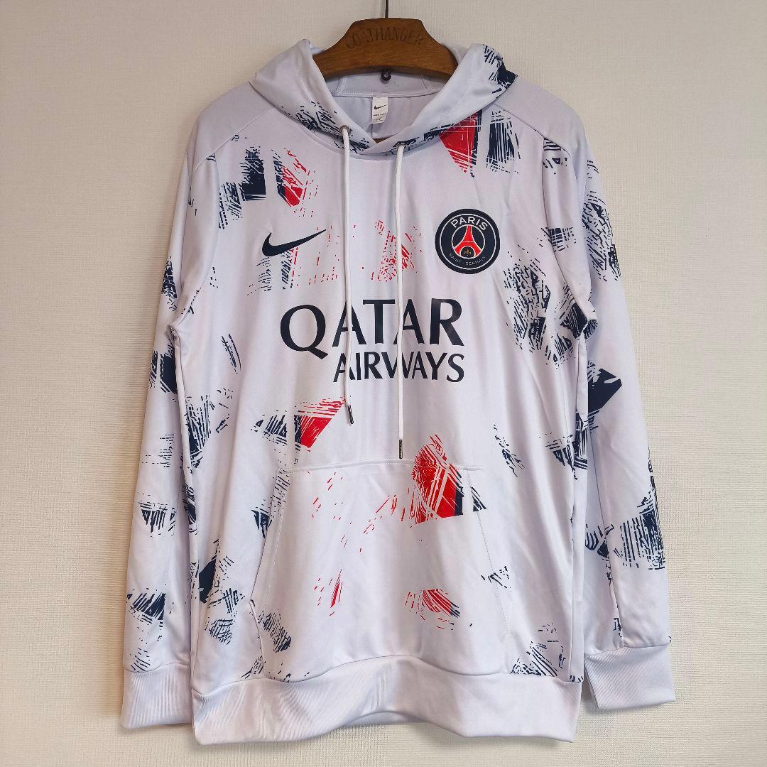 未使用　パリ・サンジェルマン　ナイキ　24/25　パーカー　ホワイト　Mサイズ