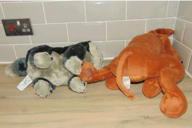 ディズニー【シンデレラ】ぬいぐるみ　ルシファー(16\")&ブルーノ(17\")