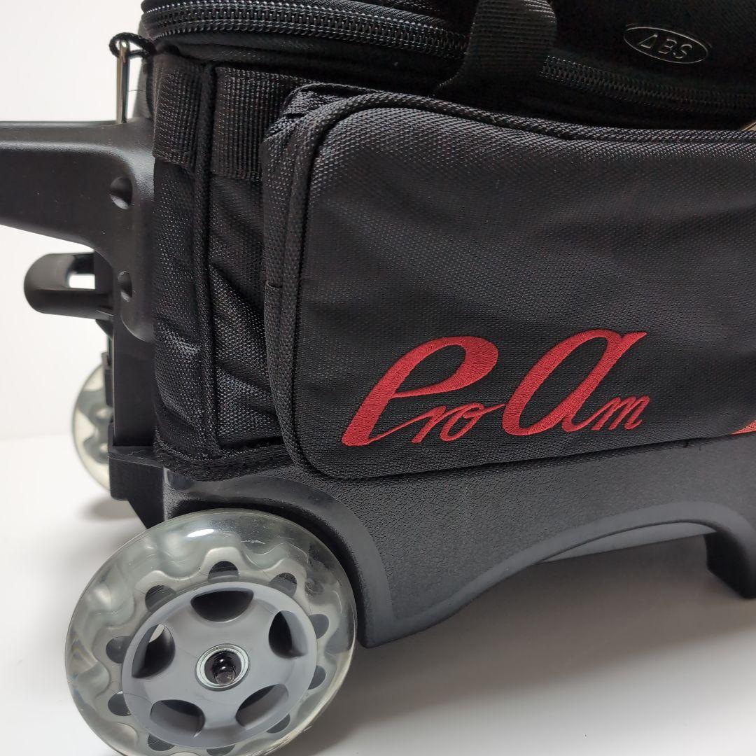 未使用✨　ABS PROam ボウリングバッグ 2個用　キャリー 3way 黒赤