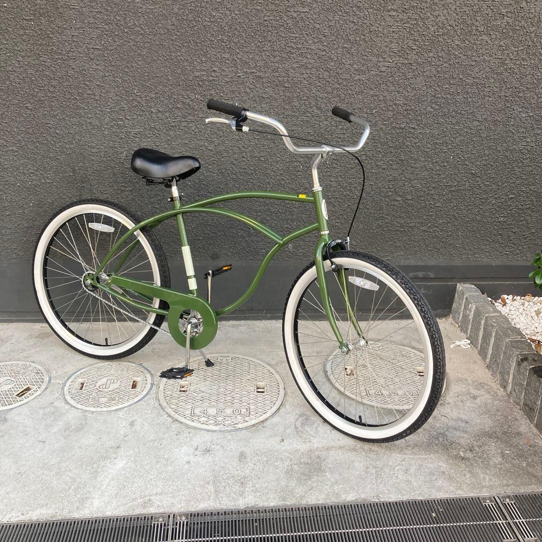 カ*タ様 ビーチクルーザー 26インチ_ダークグリーン
