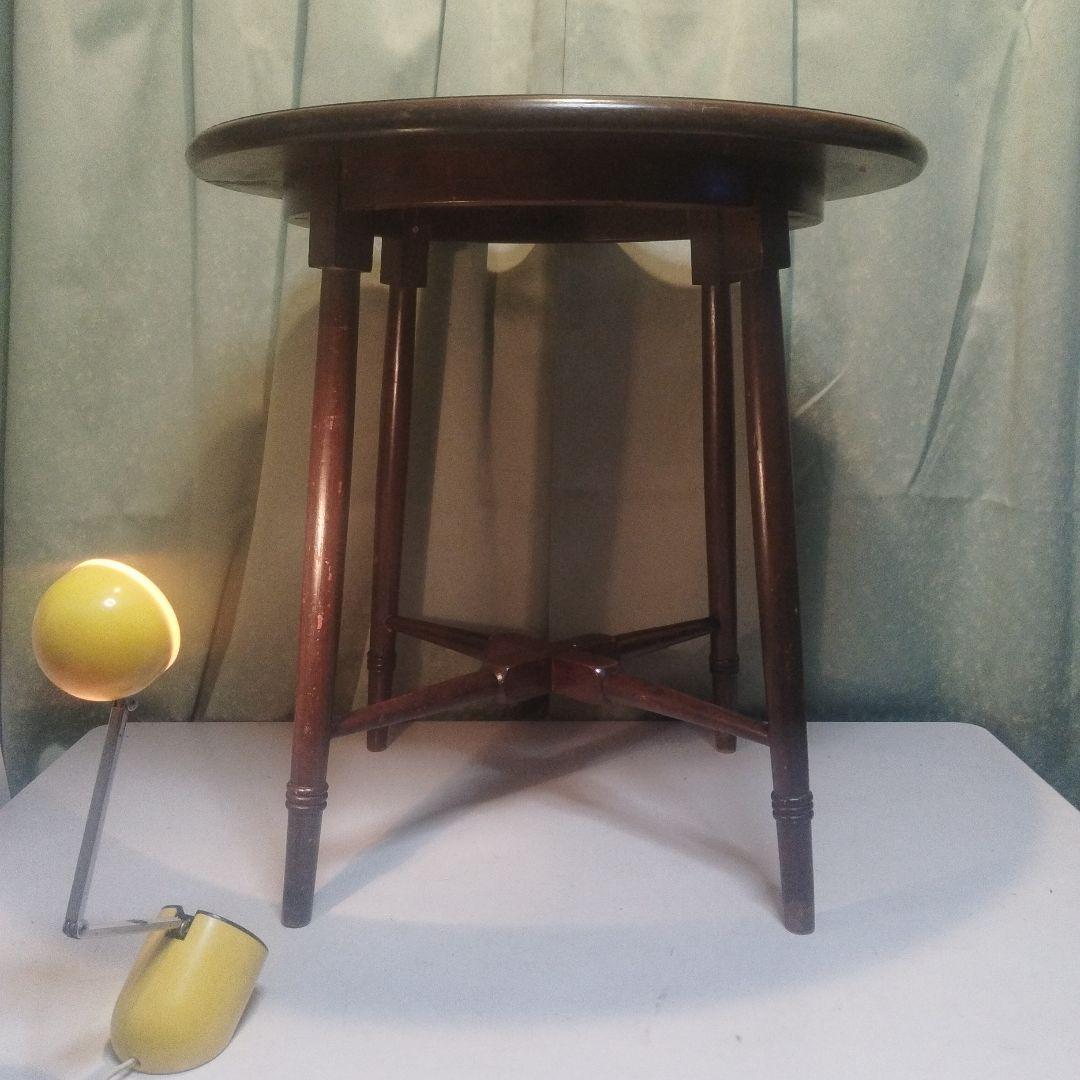 大正から昭和　とても古い　　丸テーブル　神戸港町　旧家出