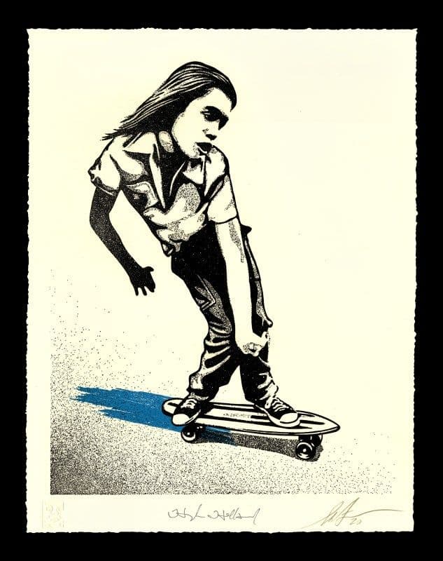 【希少・世界115枚限定】Obey Giantアート:スタイル（シアン）