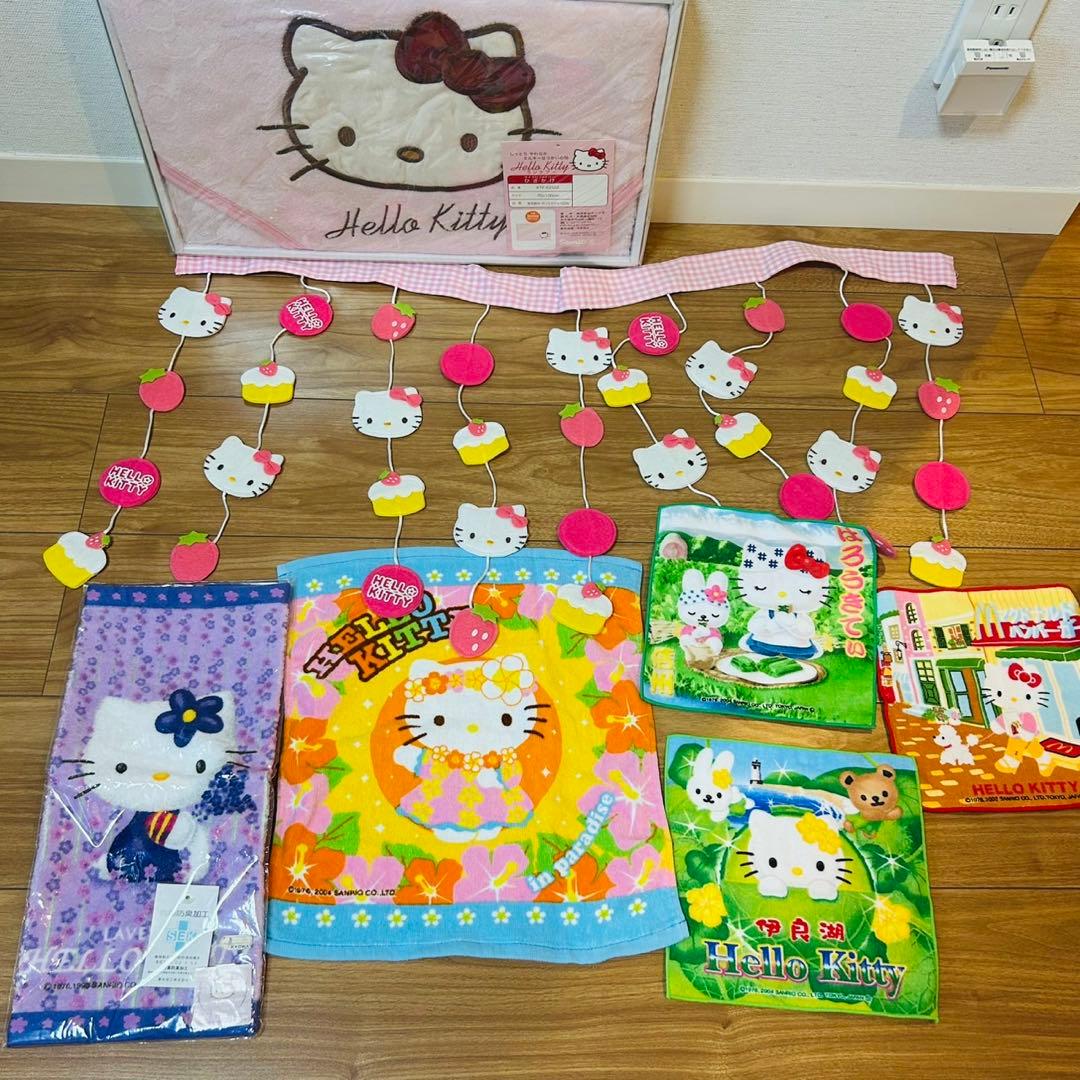 ハローキティ　タオルハンカチ　のれん　まとめ売り