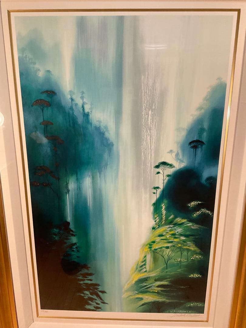 ミッシェル・バテュ「モンスーンバレー」ミックスメディア　直筆サイン・作品保証書有