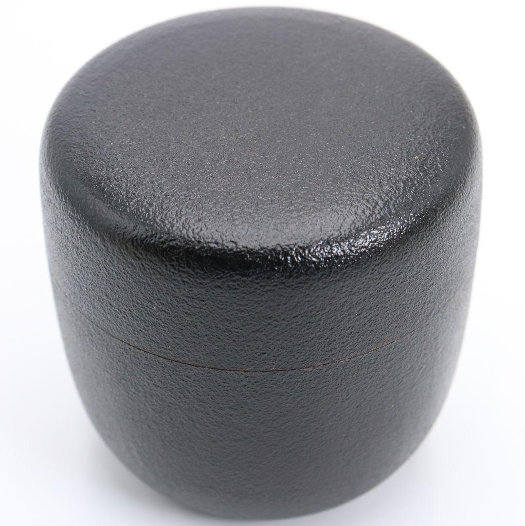 古川治樹作 乾漆 菊蒔絵 大棗 花蒔絵 茶道具 共箱　V948　N8