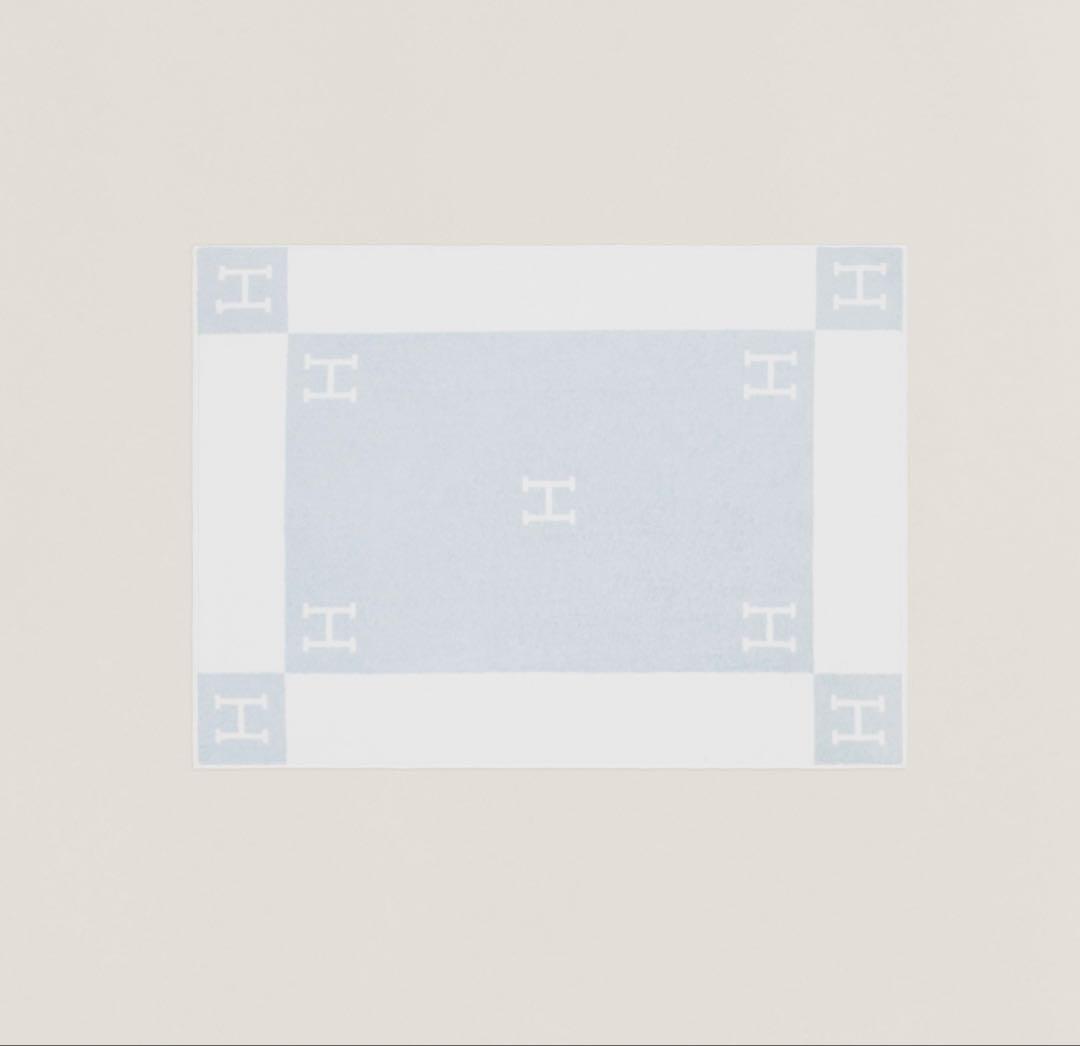 エルメス　バスタオル 大判　ブランケット　ブルー　アヴァロン　新品　未使用