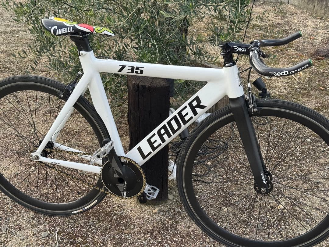 ※週末限定割引中❗️LEADERBIKE 735 ホワイト ピストバイク　Mサイズ