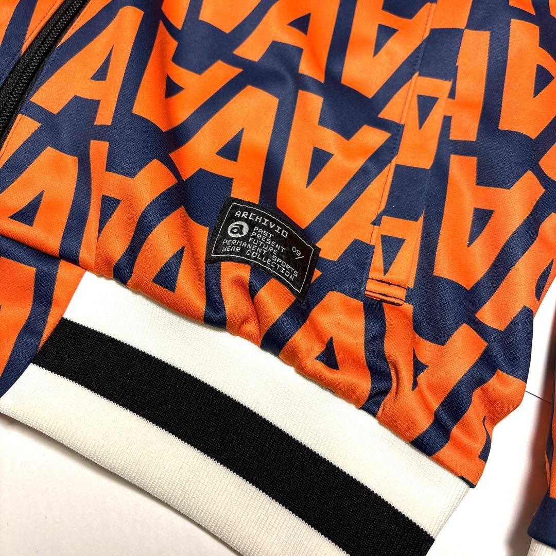 美品　アルチビオ　ゴルフ用ジャケット　総柄　オレンジ/ネイビー サイズ50