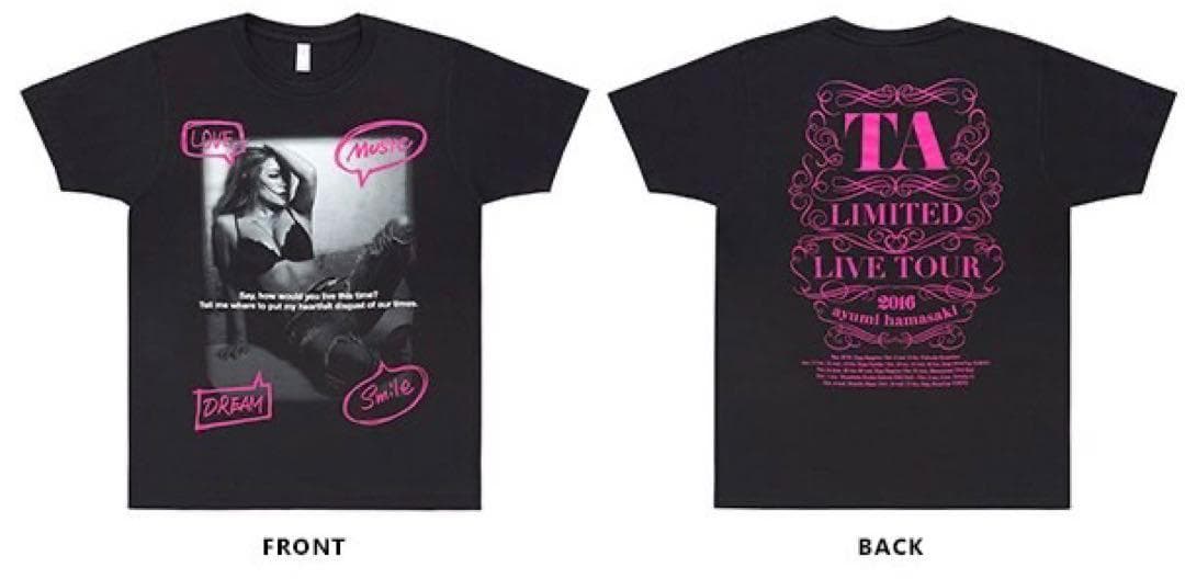 浜崎あゆみ　Tシャツ 『TA LIMITED LIVE TOUR 2016』
