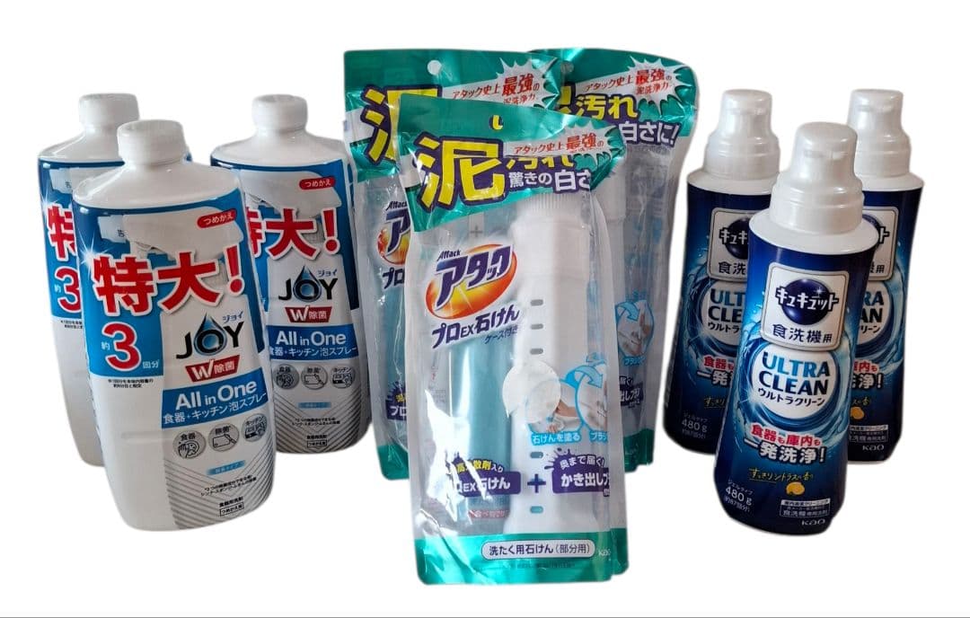 【廃盤品】アタックプロEXJOYキッチン泡スプレーキュキュット食洗機用詰変セット