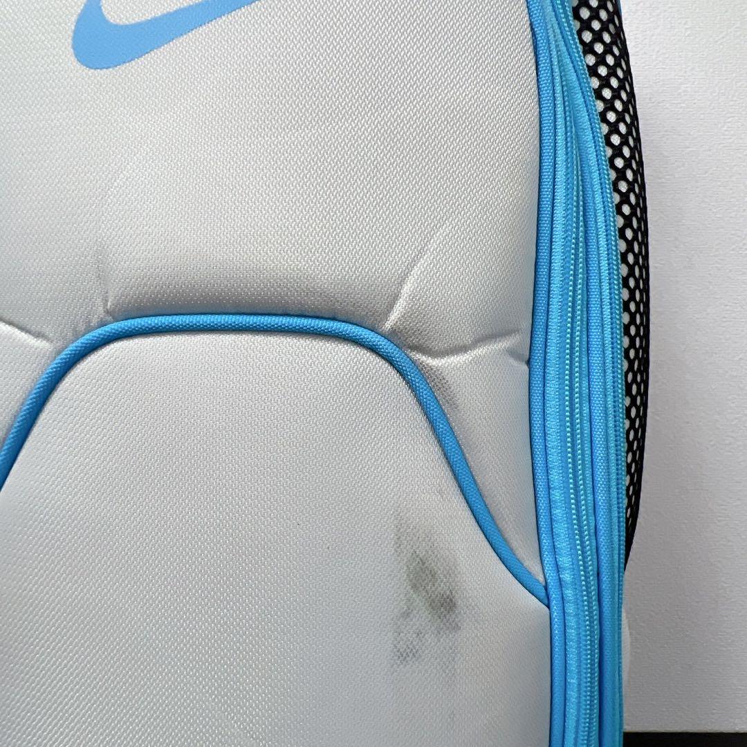希少 NIKE ナイキ キャディバッグ 6分割 ブルー ホワイトゴルフバッグ軽量