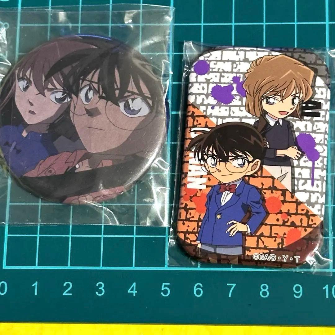 名探偵コナン 日テレ屋 場面写 スクエア 缶バッジ 江戸川コナン 灰原哀