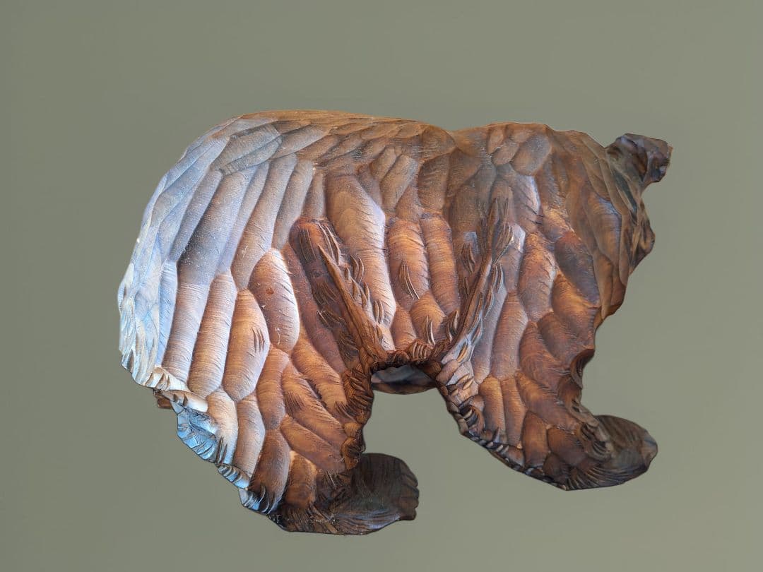 アンティーク木彫り　熊(横51×幅28×高さ34cm 重さ10kg)