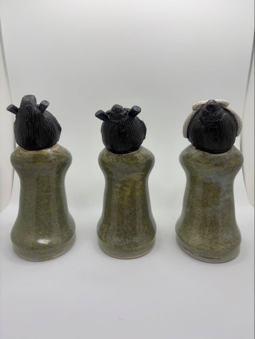 希少　青芳人形 砥部焼 念ずれば花ひらく