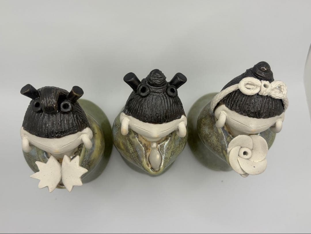 希少　青芳人形 砥部焼 念ずれば花ひらく