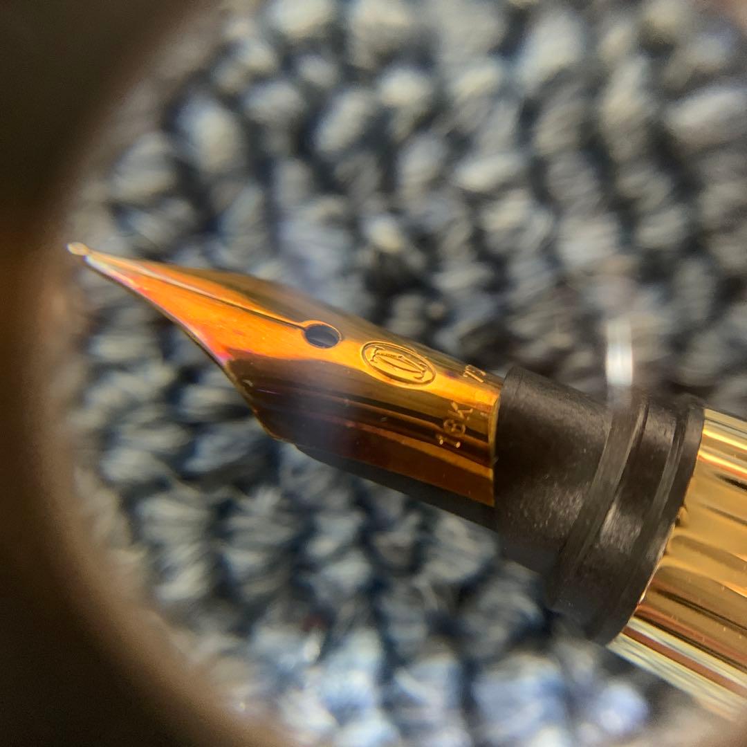 カルティエ 万年筆 ペン先 18K 750 刻印 シルバー ゴールド