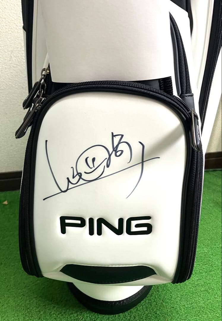 《渋野日向子 直筆サイン》PING キャディバッグ　未使用