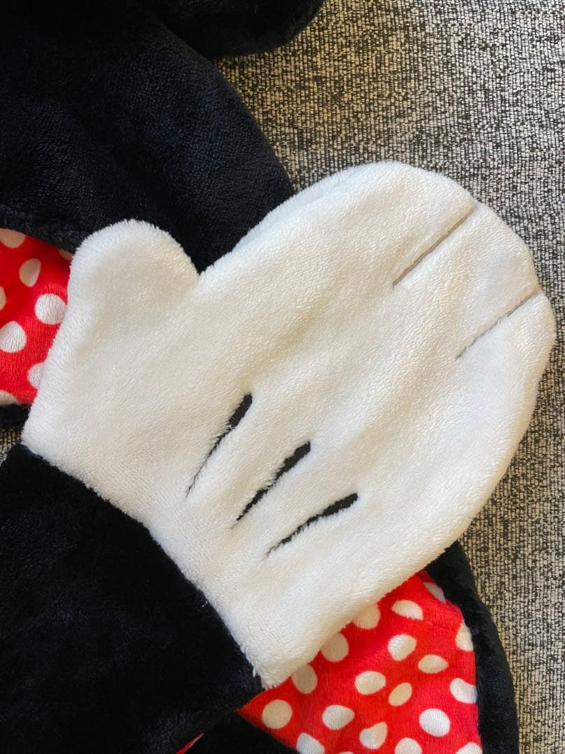 ミニーマウス耳付きスカーフと手袋セット