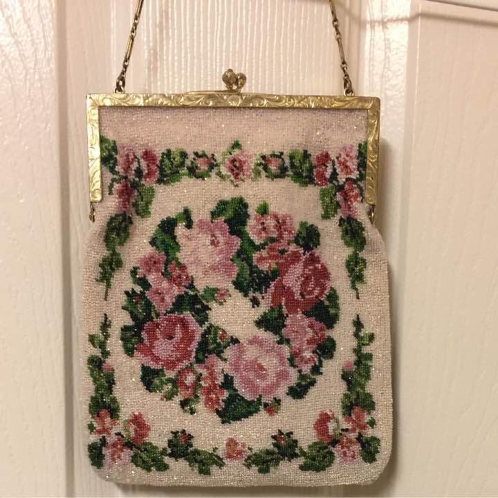 アンティーク ビーズバッグ