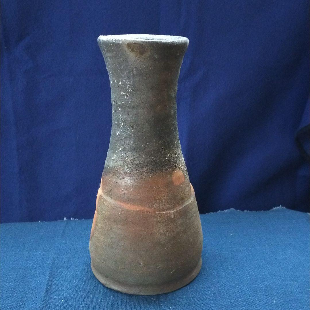 備前焼 金重まこと作 窯変花入れ