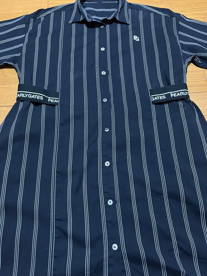 パーリーゲイツ ワンピース 先染 オックス ストレッチ ストライプ ゴルフウエア