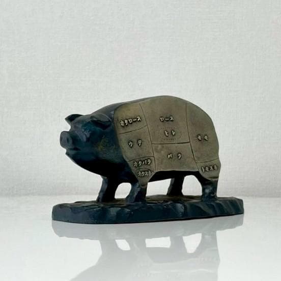 ヴィンテージ 豚 部位 鉄製 オブジェ アイアン 置物 ビンテージ