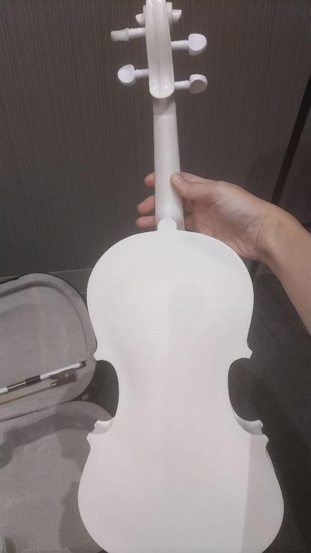 お値下げしました！白バイオリン　ケース付き★親子セット2台で13000円