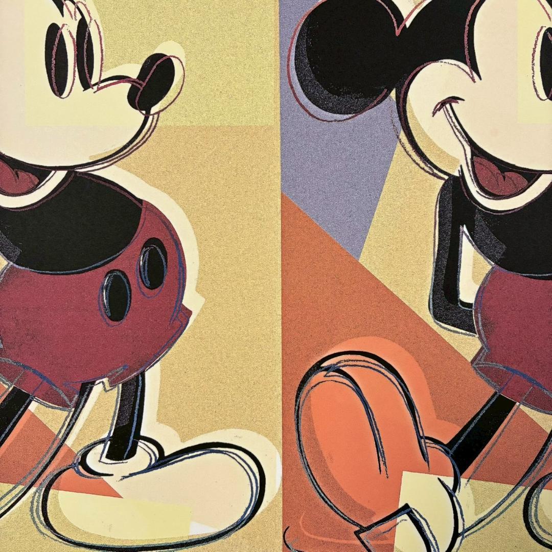 美品 アンディ・ウォーホル「ダブルミッキー～」シルクスクリーン 証明書・サイン有