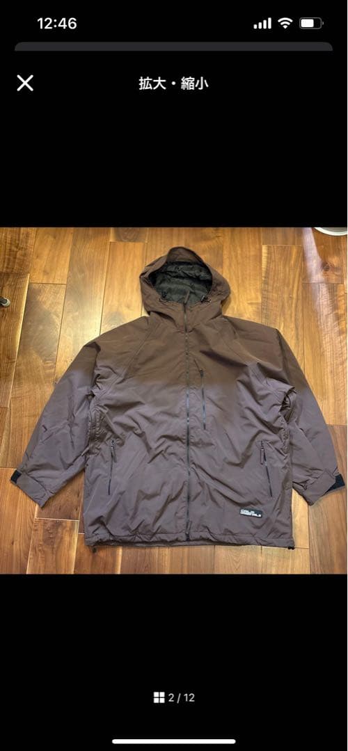 ブラウン フード付きスノーボードウェアセット