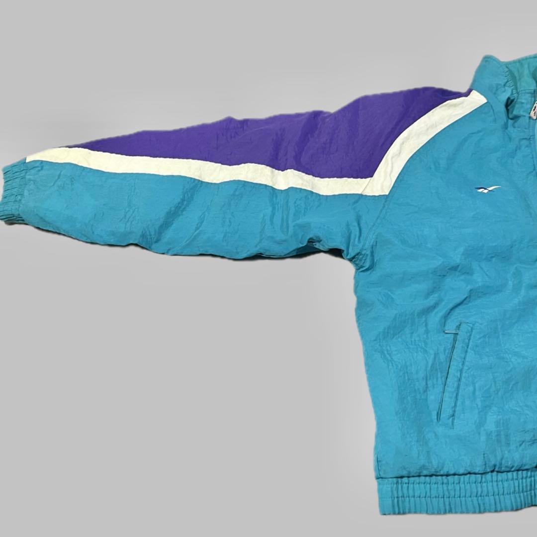 【リバーシブル】90sリーボックNBA シャーロット・ホーネッツ中綿JKT/L