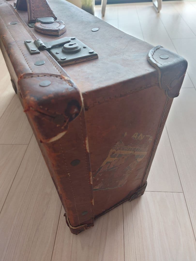 ヴィンテージ レザー トランクケース トランクバッグ レトロ雑貨 古道具